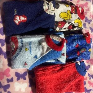 Colorful Cartoon Print Fleece Pajamas
